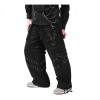 Men Gothic Trouser Bondage Cyber Trouser | High Waist Pants